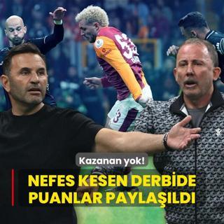Kazanan yok! Nefes kesen derbide puanlar paylald