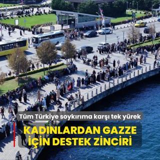 81 ilde kadnlardan Gazze iin destek zinciri