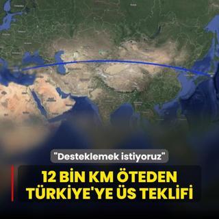 12 bin km teden Trkiye'ye s teklifi: Desteklemek istiyoruz