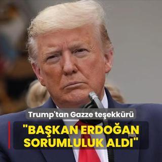 Gazze iin tarihi adm! Trump: Bakan Erdoan kiisel olarak  bu konuya nem verdi