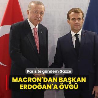 Paris'te gndem Gazze! Macron'dan Bakan Erdoan'a atekes vgs