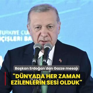 Bakan Erdoan'dan Gazze mesaj: Dnyada her zaman ezilenlerin sesi olduk