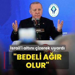 Bakan Erdoan'dan srail'e Gazze uyars: Tekrar soykrma dnlmesinin bedeli ar olacak