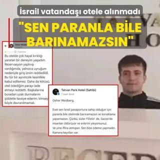 srail vatanda otele alnmad: Sen paranla bile barnamazsn