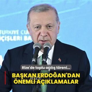 Rize'de toplu al treni... Bakan Erdoan'dan nemli aklamalar