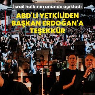 Tel Aviv'de srail halknn nnde aklad! ABD'li yetkiliden Bakan Erdoan'a teekkr