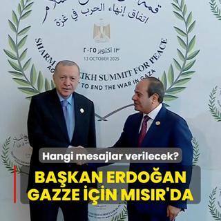 Bakan Erdoan, Gazze Zirvesi iin Msr'da