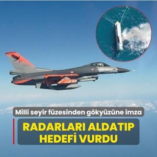 Milli seyir fzesinden gkyzne imza! Radarlar aldatp hedefi vurdu