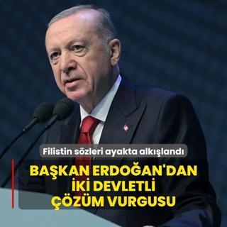 Filistin szleri ayakta alkland: Bakan Erdoan'dan iki devletli zm vurgusu