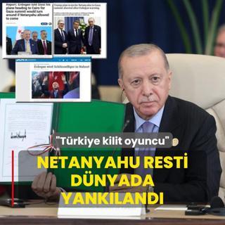 Bakan Erdoan'n Netanyahu resti dnyada yankland: Trkiye Orta Dou'da kilit oyuncu