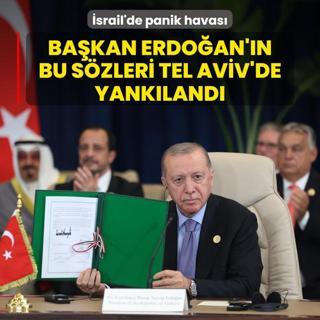 srail'de panik havas! Bakan Erdoan'n bu szleri Tel Aviv'de yankland
