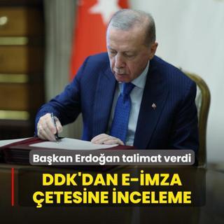 Bakan Erdoan talimat verdi! DDK'dan e-mza etesine inceleme