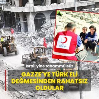 srail yine tahammlsz... Gazze'ye Trk eli demesinden rahatsz oldular