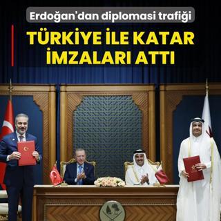 Trkiye ile Katar imzay att! Bakan Erdoan'dan diplomasi trafii