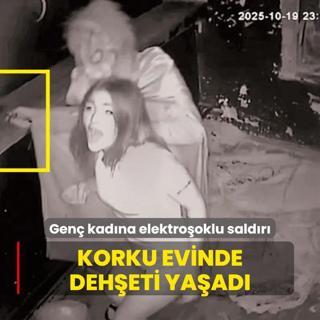 Korku evinde deheti yaad! Gen kadna elektrooklu saldr