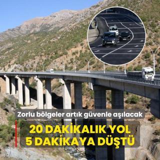 20 dakikalk yol 5 dakikaya dt... Zorlu blgeler artk gvenle alacak