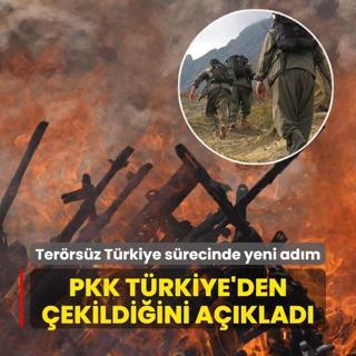 Terrsz Trkiye dneminde yeni adm... Terr rgt PKK Trkiye'den ekildiini aklad