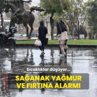 Scaklklar dyor! Saanak yamur ve frtna alarm