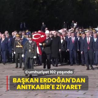 Cumhuriyet 102 yanda... Bakan Erdoan'dan Antkabir'e ziyaret