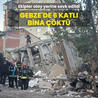 Gebze'de 6 katl bina kt! Ekipler olay yerine sevk edildi