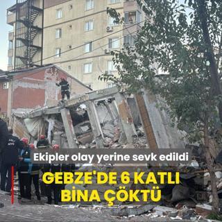 Gebze'de 6 katl bina kt! Ekipler olay yerine sevk edildi