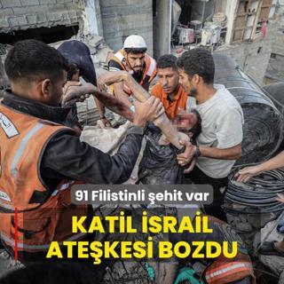 Katil srail atekesi bozdu! 91 Filistinli ehit oldu