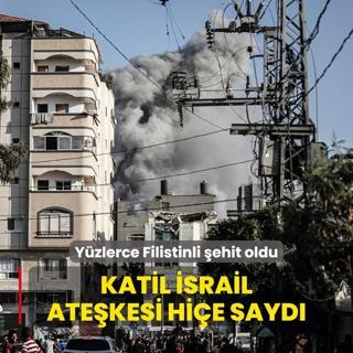 Katil srail atekesi hie sayd: 46's ocuk 104 Filistinli ehit oldu