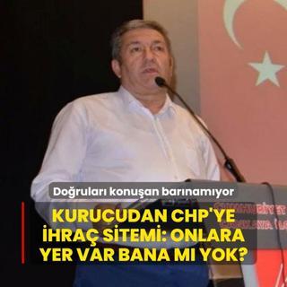 Dorular konuan barnamyor! Kurucudan CHP'ye ihra sitemi: Onlara yer var bana m yok?