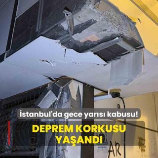 stanbul'da gece yars kabusu! Deprem korkusu yaand