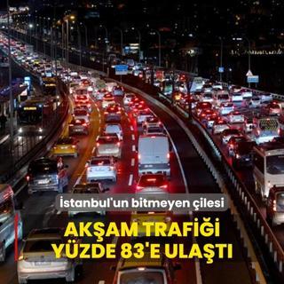 stanbul'un bitmeyen ilesi... Akam trafii yzde 83'e ulat