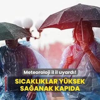 Meteoroloji il il uyard! Scaklklar yksek saanak kapda
