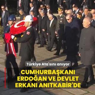 Trkiye Ata'sn anyor! Cumhurbakan Erdoan ve Devlet Erkan Antkabir'de