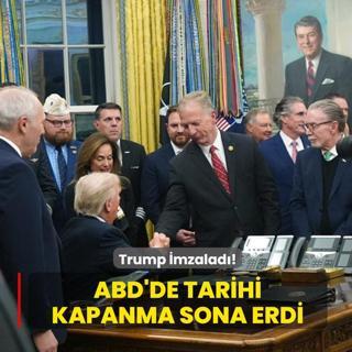 Trump mzalad! ABD'de tarihi kapanma sona erdi