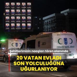 20 vatan evlad son yolculuuna uurlanyor! ehitlerimizin naalar tren alannda