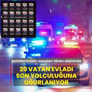 20 vatan evlad son yolculuuna uurlanyor! ehitlerimizin naalar tren alannda