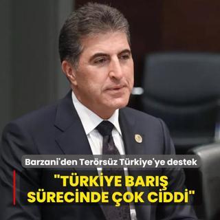 Barzani'den Terrsz Trkiye'ye destek: Trkiye bar srecinde ok ciddi
