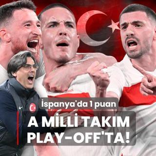 spanya'da 1 puan! A Milli Takm play-off'ta