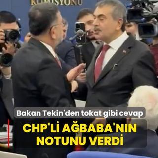 Bakan Tekin'den tokat gibi cevap: CHP'li Ababa'nn notunu verdi