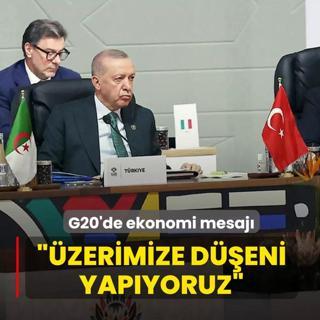 Bakan Erdoan'dan G20'de ekonomi mesaj: zerimize den sorumluluu yapyoruz