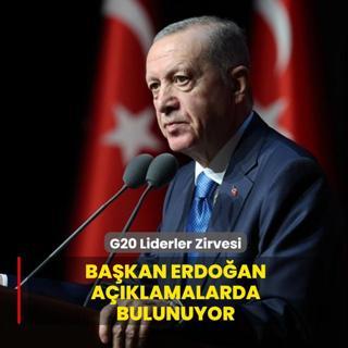 G20 Liderler Zirvesi... Bakan Erdoan aklamalarda bulunuyor