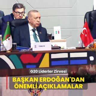 G20 Liderler Zirvesi... Bakan Erdoan'dan nemli aklamalar