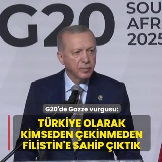 G20'de Gazze vurgusu: Trkiye olarak kimseden ekinmeden Filistin'e sahip ktk