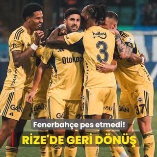 Fenerbahe pes etmedi! Rize'de geri dn