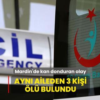 Mardin'de kan donduran olay! Ayn aileden 3 kii l halde bulundu