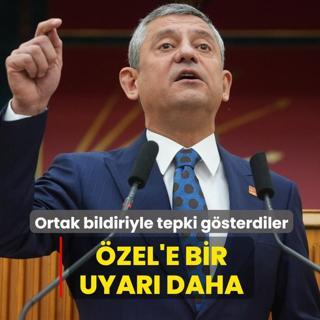 zel'e bir uyar daha! Ortak bildiriyle tepki gsterdiler