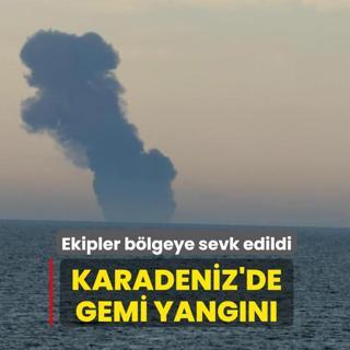 Kefken aklarnda yabanc meneli bir gemide yangn kt