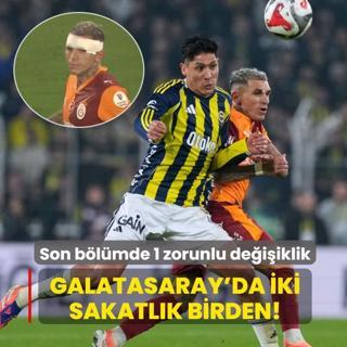 Galatasaray'da iki sakatlk birden! Son blmde 1 zorunlu deiiklik