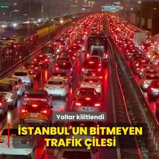 stanbul'un bitmeyen trafik ilesi... Yollar kilitlendi