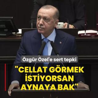 Bakan Erdoan'dan zgr zel'e sert tepki: Cellat grmek istiyorsan aynaya bak