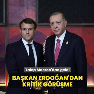 Talep Macron'dan geldi... Bakan Erdoan'dan kritik grme